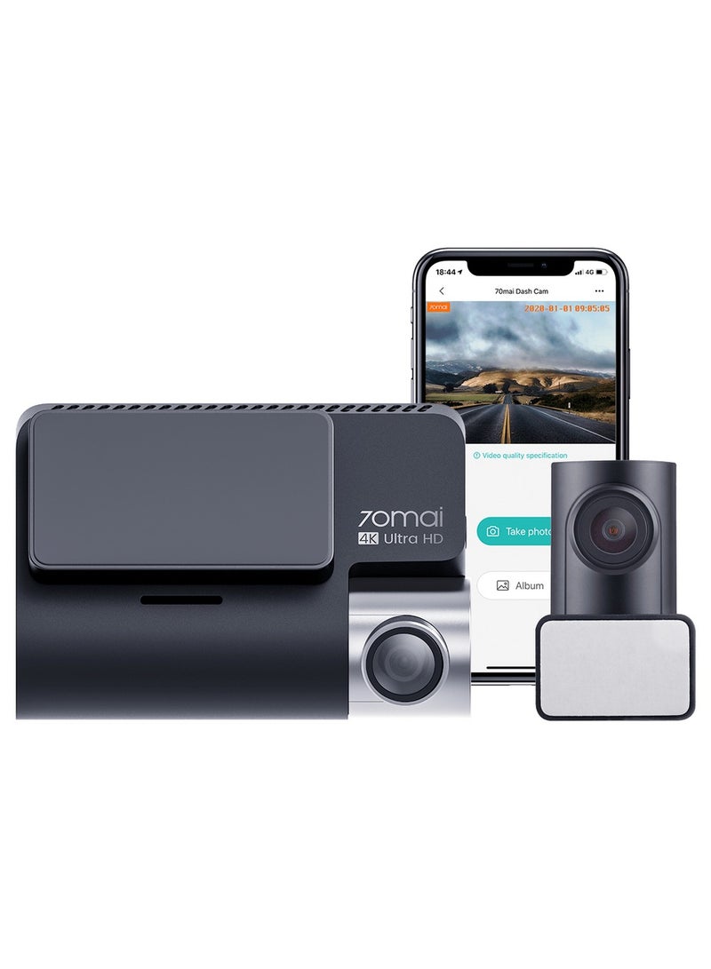 70mai - A800s 4K Dash Cam Front And Rear Built-In GPS WiFi With Hardwire Kit Cable - Image 1