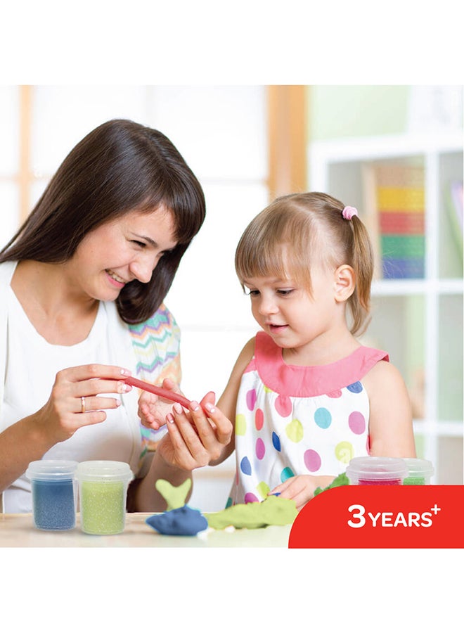 Moon Set Of 4 Glitter Dough Creations For 3 Years, 4 x 56 G - Image 3