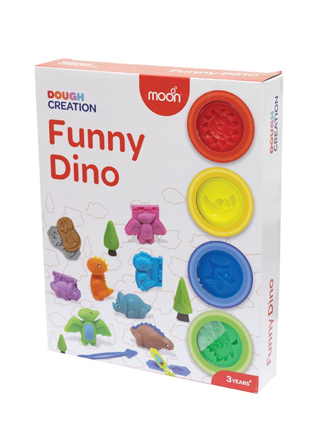مون مجموعة من 4 إبداعات دينو العجين المضحكة مع قوالب للأطفال من 3 سنوات وما فوق - Image 2