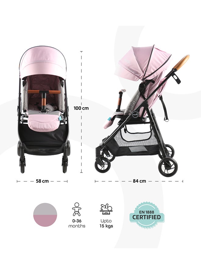 Moon Revo 360 Rotating Stroller, Pink - Image 2