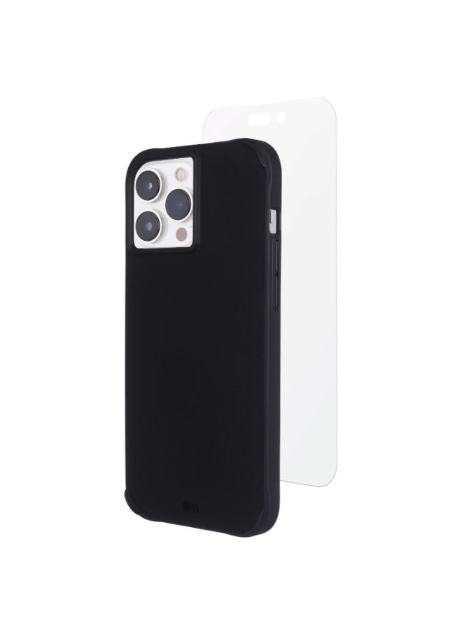 CASE-MATE Case-mate Protection Pack for iPhone 14 Pro Max w/ MagSafe | 2-in-1 Protection Bundle, Slim Case + Tempered Glass Screen Protector| Full 360 Drop And Scratch Protection, Easy Install, No Bubbles - Clear  - Image 2