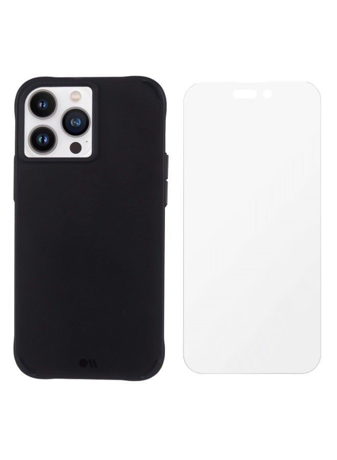 CASE-MATE Case-mate Protection Pack for iPhone 14 Pro Max w/ MagSafe | 2-in-1 Protection Bundle, Slim Case + Tempered Glass Screen Protector| Full 360 Drop And Scratch Protection, Easy Install, No Bubbles - Clear  - Image 5