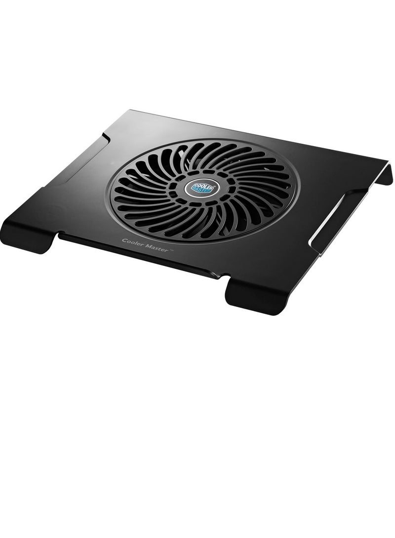 COOLER MASTER - Notepal CMC3 Notebook Cooling Pad Stand ,Lightweight, 200mm Silent Fan, USB 2.0/1.1 x 1 , Supports Laptops Up to 15.6″ Black - Image 1
