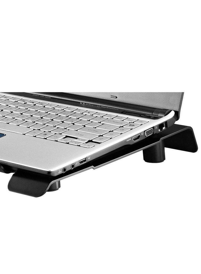 COOLER MASTER - Notepal CMC3 Notebook Cooling Pad Stand ,Lightweight, 200mm Silent Fan, USB 2.0/1.1 x 1 , Supports Laptops Up to 15.6″ Black - Image 1