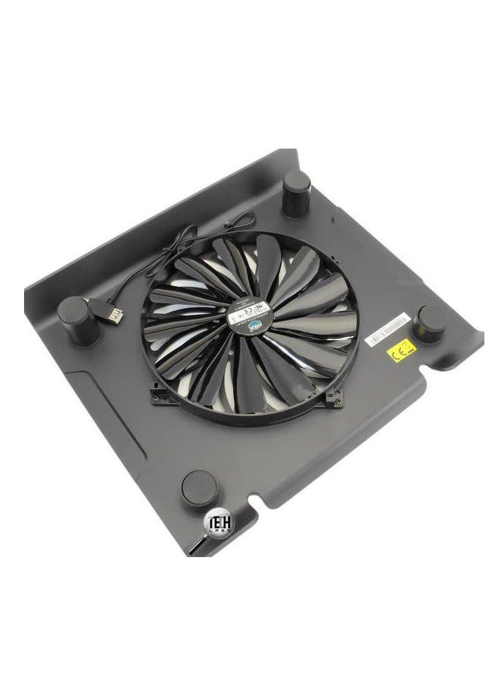 COOLER MASTER - Notepal CMC3 Notebook Cooling Pad Stand ,Lightweight, 200mm Silent Fan, USB 2.0/1.1 x 1 , Supports Laptops Up to 15.6″ Black - Image 1