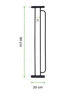مون Secura Baby Safety Gate Extension - 20 CM Easy Install-Extra Wide Metal Extender – Black  - Image 2