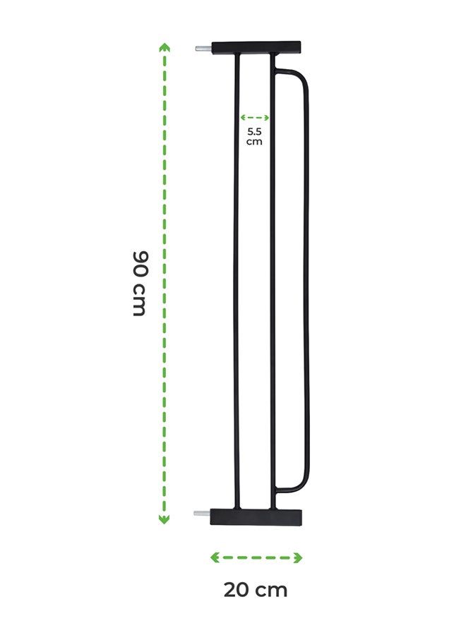 مون Secura Baby Safety Gate Extension - 20 CM Easy Install-Extra Wide Metal Extender – Black  - Image 2