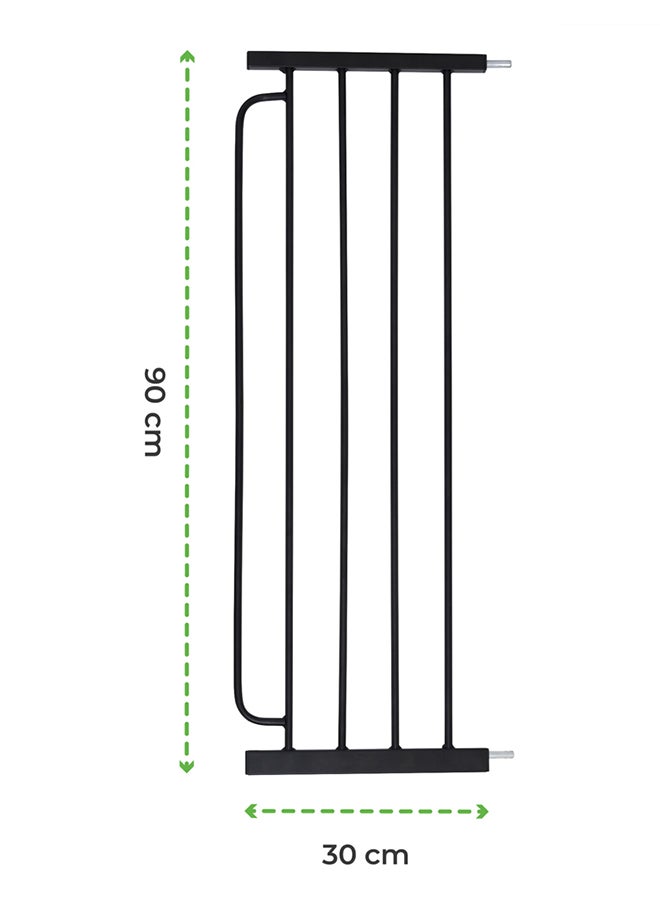 مون Secura Baby Safety Gate Extension - 30 CM Easy Install-Extra Wide Metal Extender - Black  - Image 2