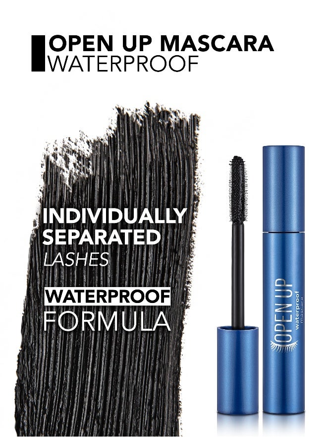 flormar Open Up Waterproof Mascara – Brush Design, Clump-Free, Lengthening, Smudge-Resistant, Waterproof - Image 5