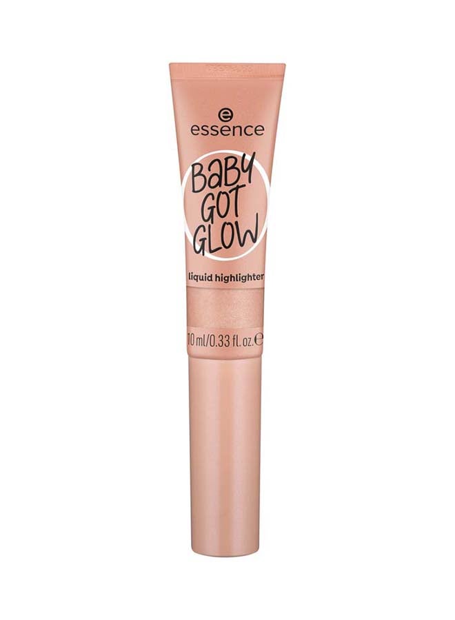 Essence Baby Got Glow Liquid Highlighter | 30 Breezy Bronze | Lightweight Buildable Radiance with Soft Sponge Applicator | Vegan Cruelty Free Makeup for Face Cheeks Brow Bones Breezy Bronze 30 - Image 1