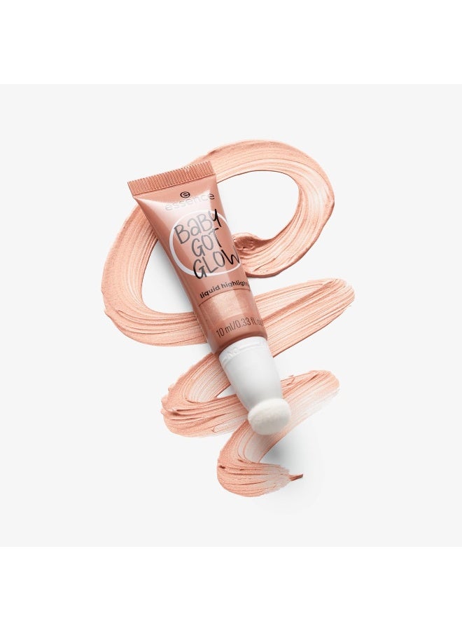 Essence Baby Got Glow Liquid Highlighter | 30 Breezy Bronze | Lightweight Buildable Radiance with Soft Sponge Applicator | Vegan Cruelty Free Makeup for Face Cheeks Brow Bones Breezy Bronze 30 - Image 3