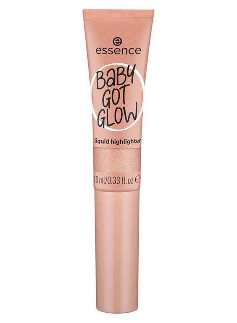 Essence Baby Got Glow Liquid Highlighter | 30 Breezy Bronze | Lightweight Buildable Radiance with Soft Sponge Applicator | Vegan Cruelty Free Makeup for Face Cheeks Brow Bones Breezy Bronze 30 - Image 1