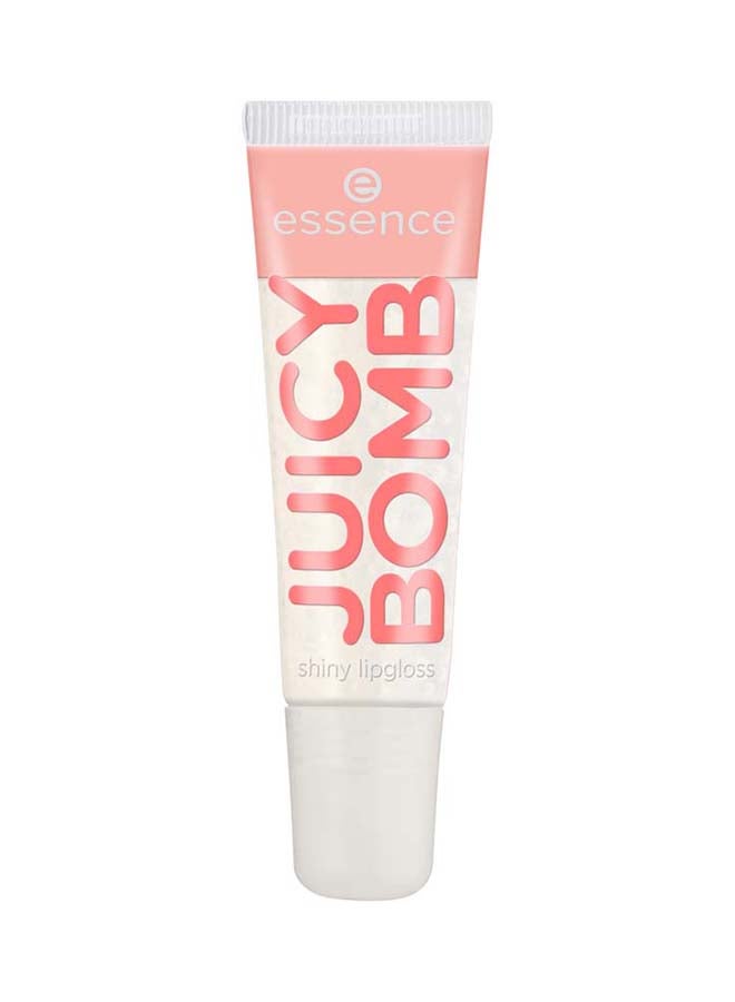 Essence Juicy Bomb Shiny Lip Gloss | 101 Lovely Litchi | Transparent Glossy Finish | Non Sticky Fruity Fragrance | Vegan | Paraben & Cruelty Free | Radiant Fresh Shimmer | 10 ml Lovely Litchi 101