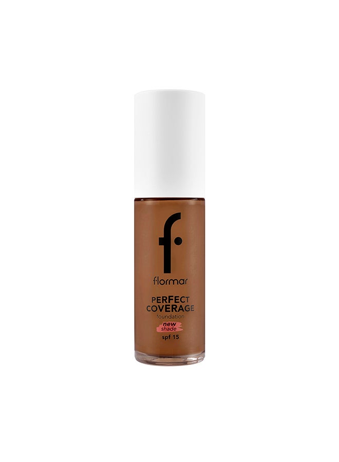 flormar Perfect Coverage Foundation – 137 Nutmeg – Soft Rich Texture, Smooth-Looking Skin, Up to 12H Fresh Wear, SPF 15 - Image 1
