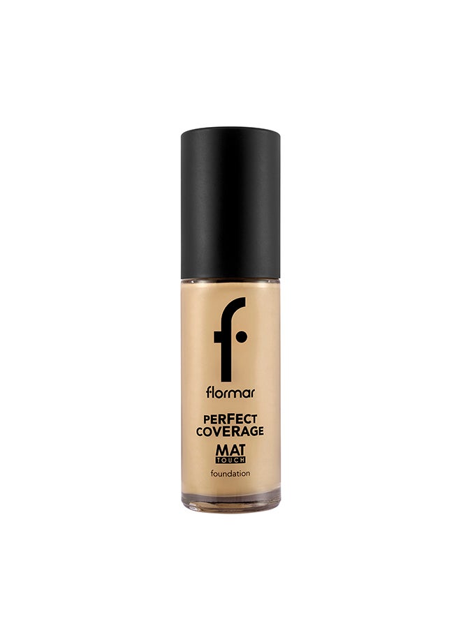 flormar Perfect Coverage Mat Touch Foundation – 305 Golden Honey – Matte Finish Foundation, Shine Control, High Coverage Look, Smooth Skin Appearance - Image 1