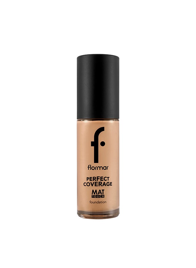 flormar Perfect Coverage Mat Touch Foundation – 313 Medium Beige – Matte Finish Foundation, Shine Control, High Coverage Look, Smooth Skin Appearance - Image 1