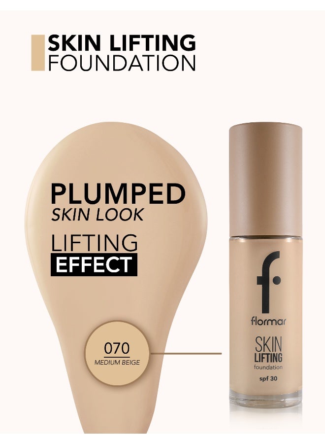 flormar Skin Lifting Foundation – 070 Medium Beige – Creamy Texture, Firming Care Effect, SPF 30, Smooth Youthful-Looking Finish - Image 5