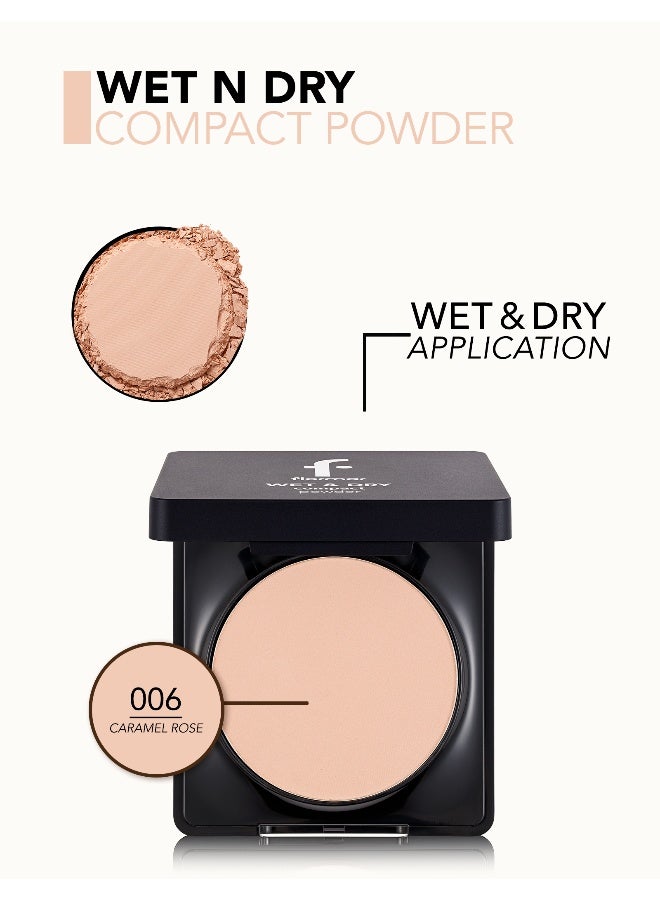 flormar Wet & Dry Compact Powder – 006 Caramel Rose – Matte Finish Compact Powder, Smooth Texture, Buildable Coverage - Image 5