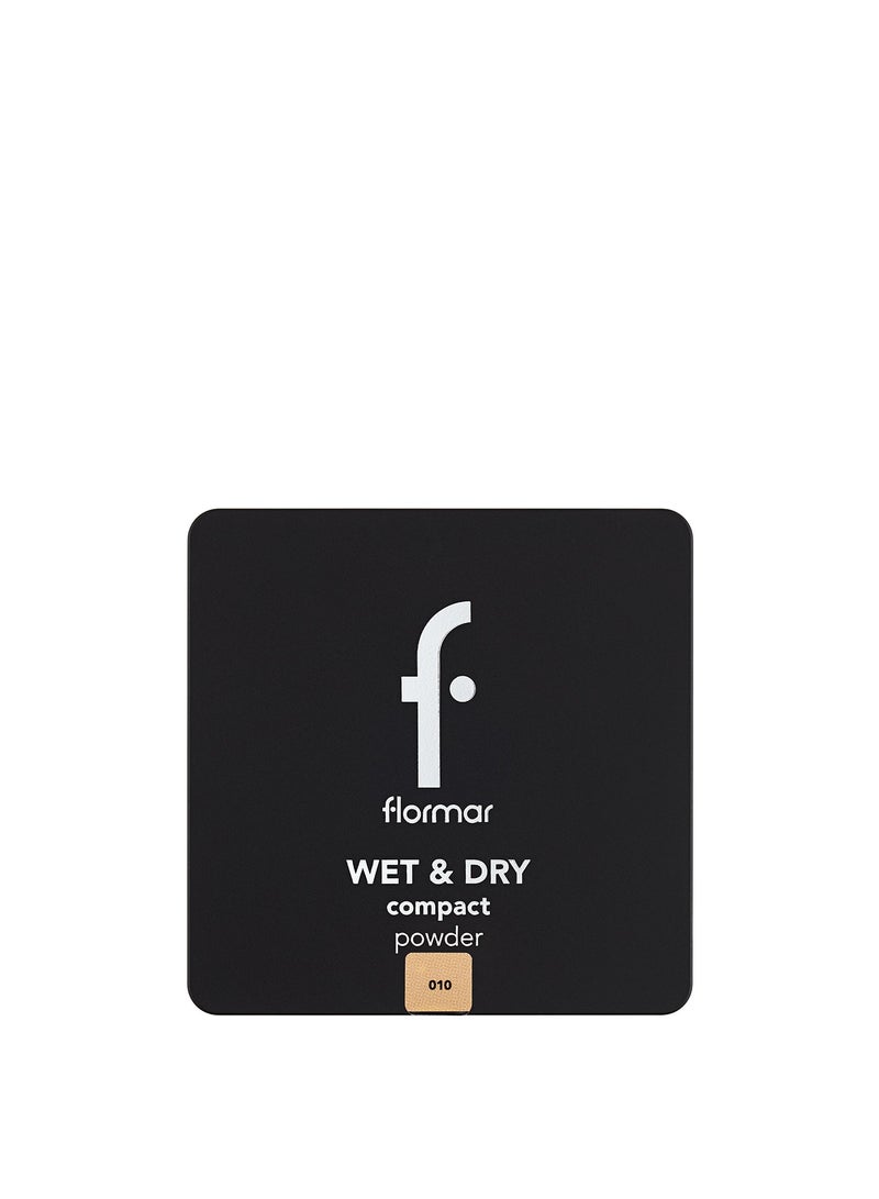 flormar NP Wet & Dry Compact Powder - 010 Apricot, 10g - Image 2