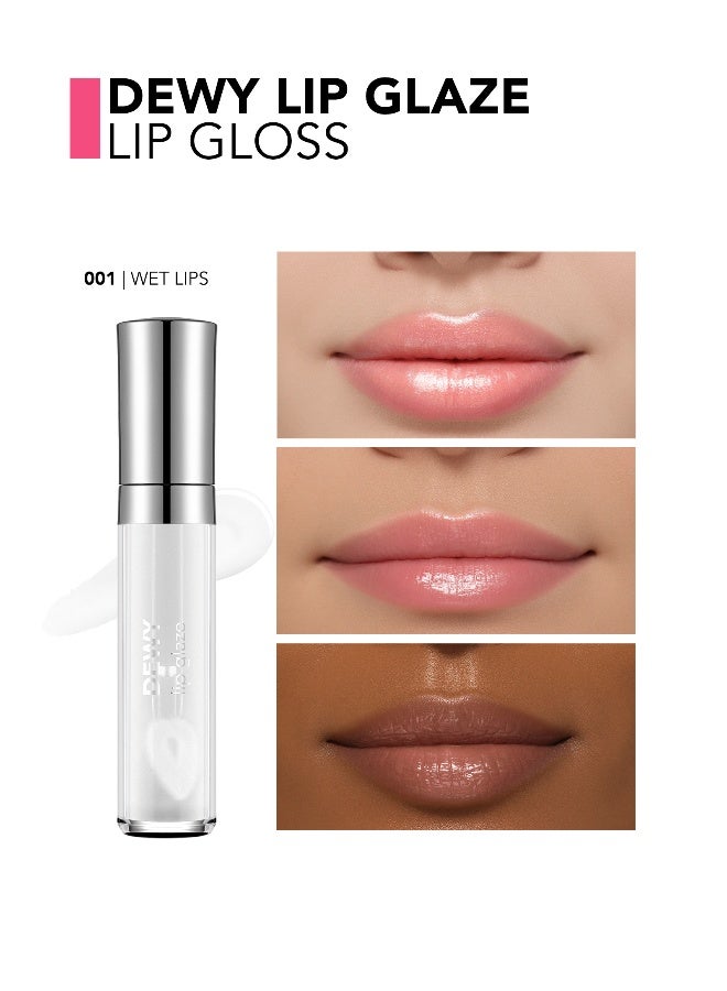 flormar Dewy Lip Glaze – 001 Wet Lips – High-Shine Lip Glaze, Pearlescent Shimmer, Smooth Comfortable Wear, Long-Wear Glossy Look - Image 5