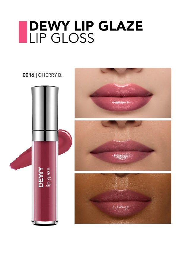 flormar Dewy Lip Glaze – 016 Cherry Blossom – High-Shine Lip Glaze, Pearlescent Shimmer, Smooth Comfortable Wear, Long-Wear Glossy Look - Image 5