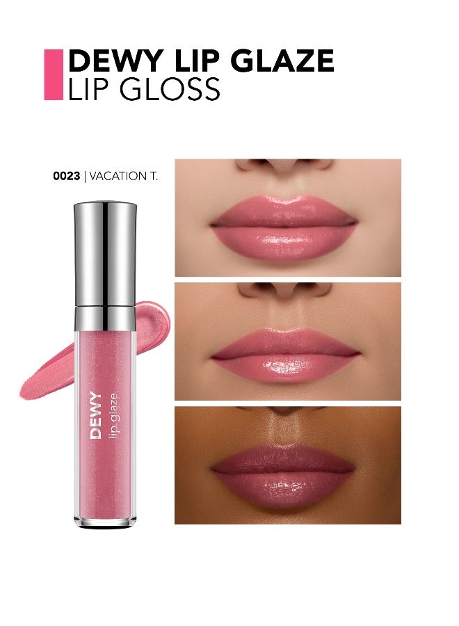 flormar Dewy Lip Glaze – 023 Vacation Time – High-Shine Lip Glaze, Pearlescent Shimmer, Smooth Comfortable Wear, Long-Wear Glossy Look - Image 5