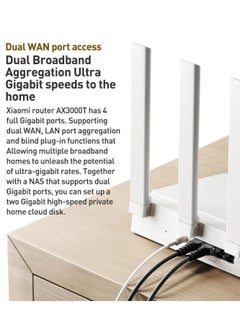 Xiaomi AX3000T 2.4GHz/5GHz Dual-band 1.3GHz CPU Router Supports NFC Connection White  - Image 2
