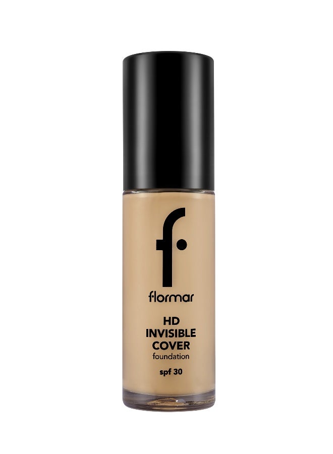 flormar HD Invisible Cover Foundation – 80 Soft Beige – Lightweight Foundation, Natural Luminous Finish, Medium Coverage Look, SPF 30 - Image 1