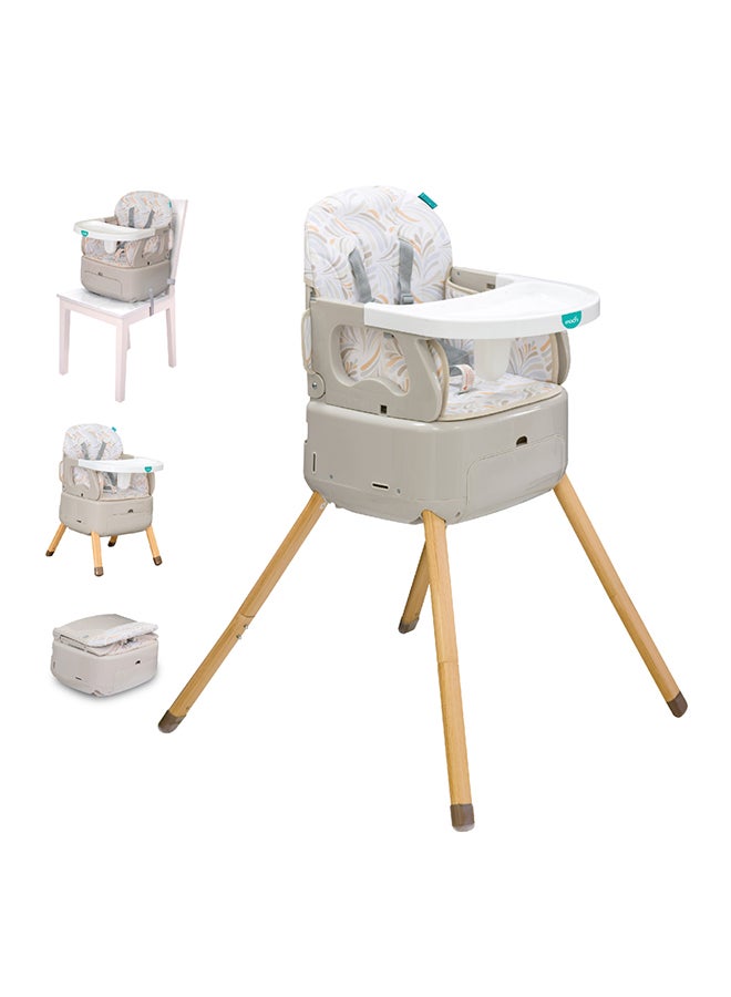 Moon - 4-In-1 HiteRite Convertible Baby Booster Dining Highchair - Beige - Image 1