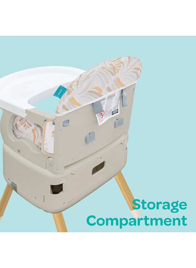 Moon - 4-In-1 HiteRite Convertible Baby Booster Dining Highchair - Beige - Image 1