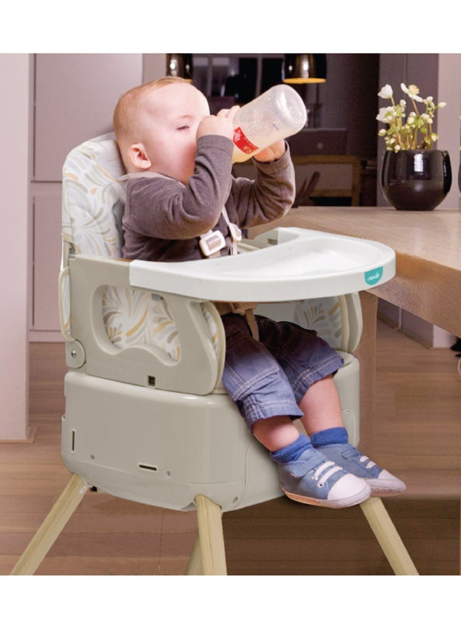 Moon - 4-In-1 HiteRite Convertible Baby Booster Dining Highchair - Beige - Image 1