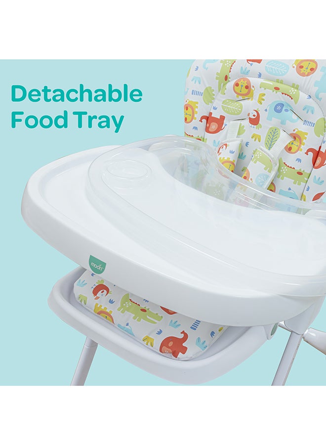 Moon - Apex Baby Highchair With 7 Adjustable Heights And Reclining Feature - Beige - Image 1