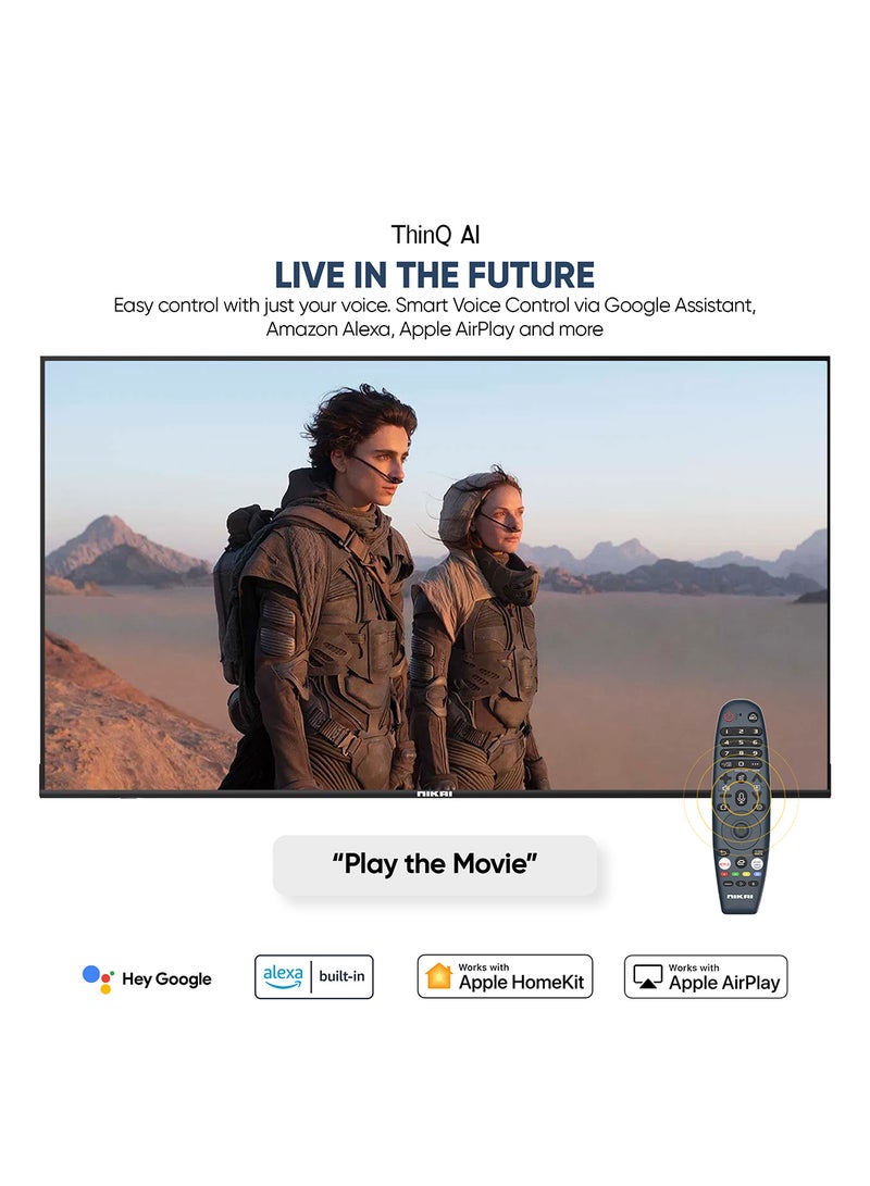 NIKAI - 70 Inch Smart TV, 4K Ultra HDR, LED WebOS Platinum Series, Magic Remote, Cinema Screen Design, Dolby Audio, Smart Voice Control, Apps YouTube, Netflix, Amazon Prime, Shahid NIK70MEU4STN1 Black - Image 1
