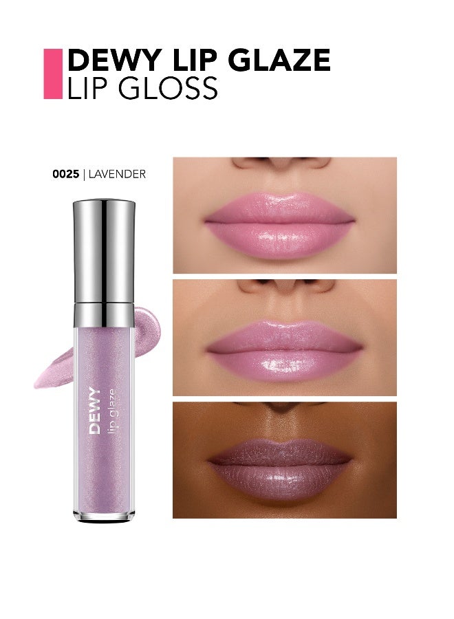 flormar Dewy Lip Glaze – 025 Lavender – High-Shine Lip Glaze, Pearlescent Shimmer, Smooth Comfortable Wear, Long-Wear Glossy Look - Image 5