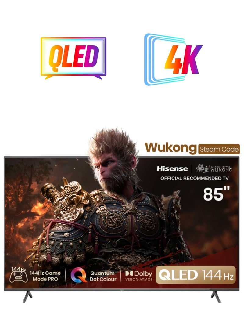 هايسنس تلفزيون ذكي 85 بوصة QLED 4K 85Q7N أسود  - Image 1