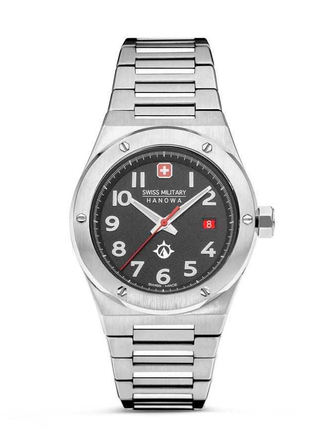 SWISS MILITARY HANOWA Men's Analog Quartz Round Shape Stainless Steel Wrist Watch  -  43mm  - Image 1