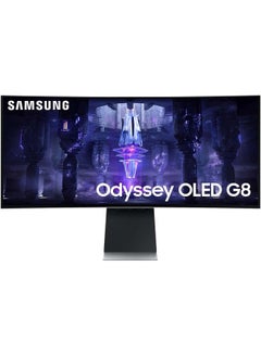Samsung 34 Inch Odyssey OLED G8 175Hz Curved Smart Gaming Monitor Silver