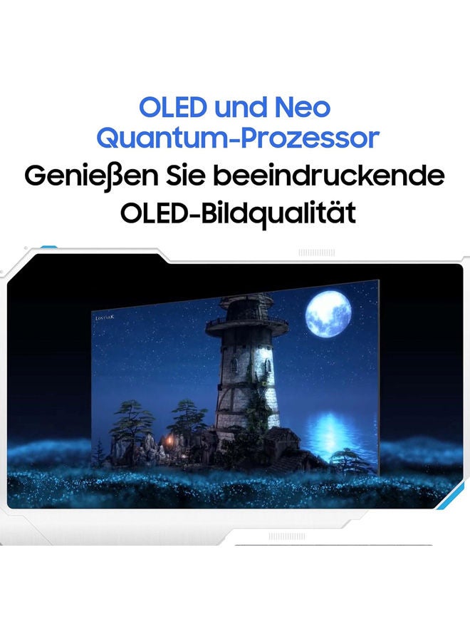 Samsung - Samsung 34 Inch Odyssey OLED G8 175Hz Curved Smart Gaming Monitor Silver - Image 1