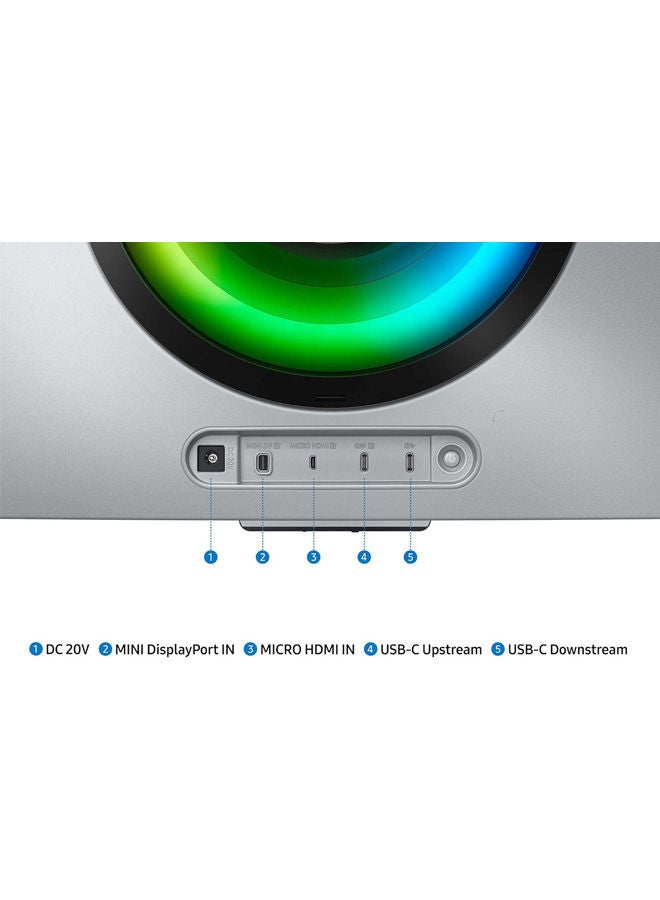 Samsung - Samsung 34 Inch Odyssey OLED G8 175Hz Curved Smart Gaming Monitor Silver - Image 1