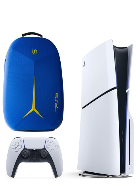 PlayStation 5 With Blu-Ray Disc Version (New Model) - Official KSA Version With LOG PS5 Shock And Dust Proof Carrying Backpack