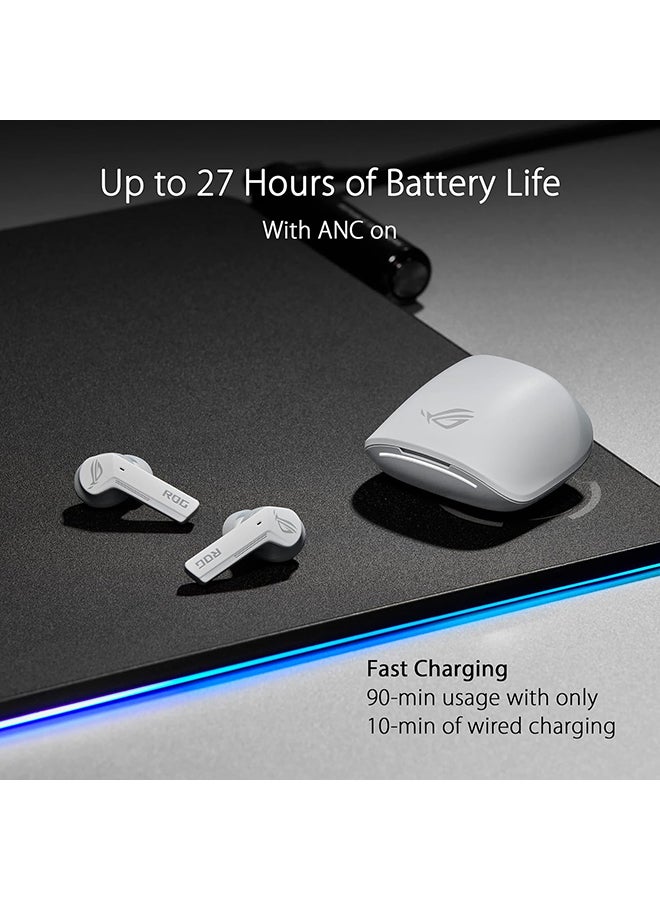 ASUS - ROG Cetra True Wireless Gaming Headphones Low-Latency Bluetooth Earbuds, Active Noise Cancelation, 27-Hour Battery Life, IPX4 Water Resistance, Wireless Charging, One Size - Image 1