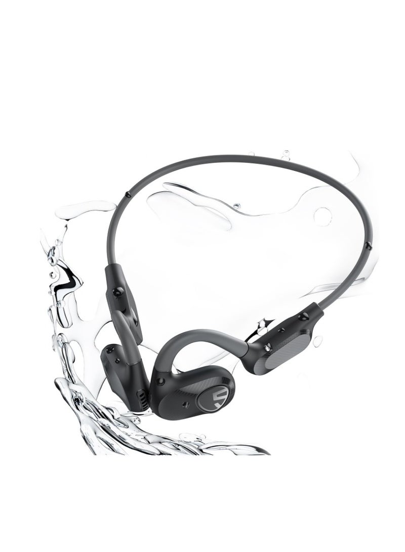 SoundPEATS - SoundPEATS Runfree Lite2 Open-Ear Headphones Bluetooth, Air Conduction Wireless Earphones, 16.2mm Driver Enhanced Bass, 2-Mic Clear Calls, Comfort Fit, Bluetooth 5.3 Headphones, for Sports & Work, APP black - Image 1