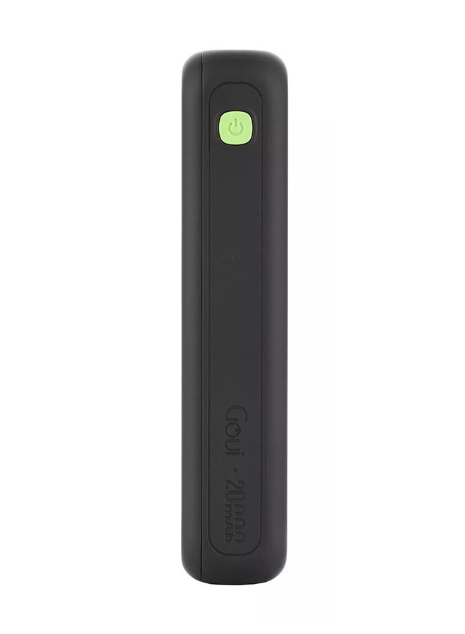 Goui - 20000 mAh Singi Power Bank – High-Capacity Portable Charger for Smartphones, Tablets, and More | Charge Multiple Devices Simultaneously | Compact, Convenient, and Travel-Friendly - Black - Image 1