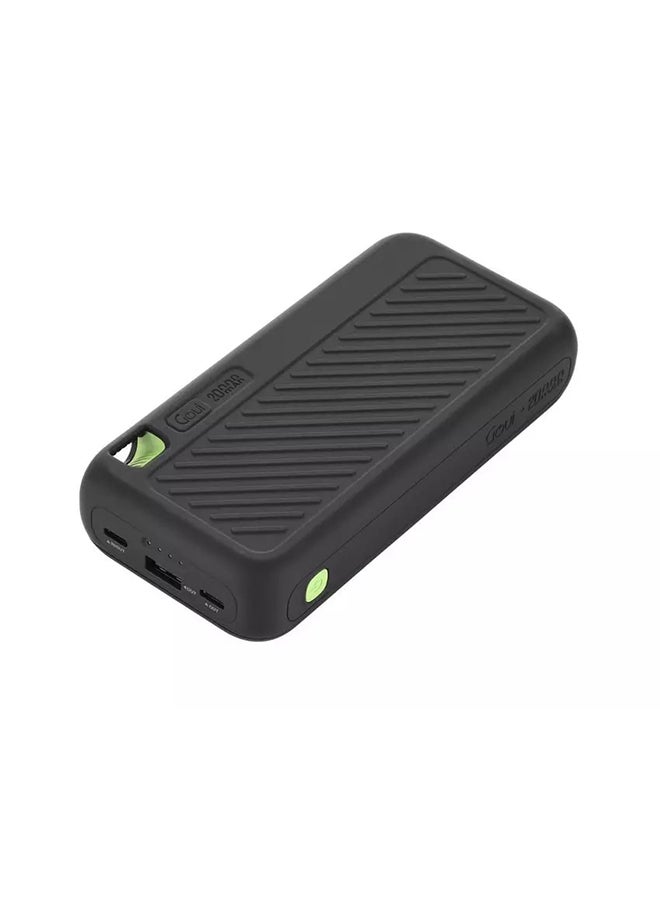 Goui - 20000 mAh Singi Power Bank – High-Capacity Portable Charger for Smartphones, Tablets, and More | Charge Multiple Devices Simultaneously | Compact, Convenient, and Travel-Friendly - Black - Image 1
