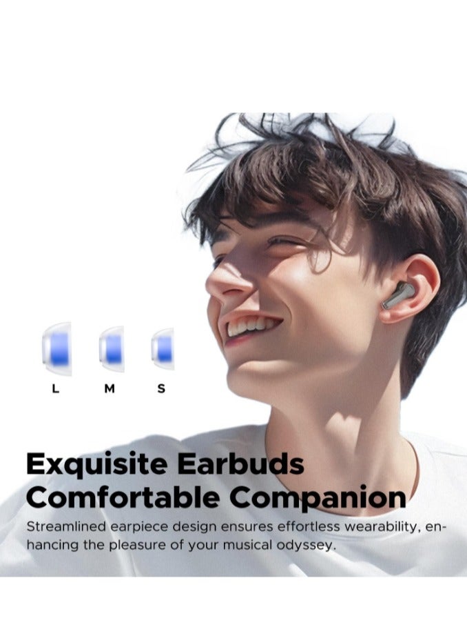 SoundPEATS - SoundPEATS Clear Wireless Earbuds, In-ear Earphones Bluetooth 5.3, 40 Hours Playback Time, 12mm Driver Bluetooth Earphones and Dual Microphone with ENC for Clear Calls, Game Mode, App Control black - Image 1