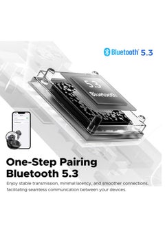 SoundPEATS SoundPEATS Clear Wireless Earbuds, In-ear Earphones Bluetooth 5.3, 40 Hours Playback Time, 12mm Driver Bluetooth Earphones and Dual Microphone with ENC for Clear Calls, Game Mode, App Control black  - Image 3