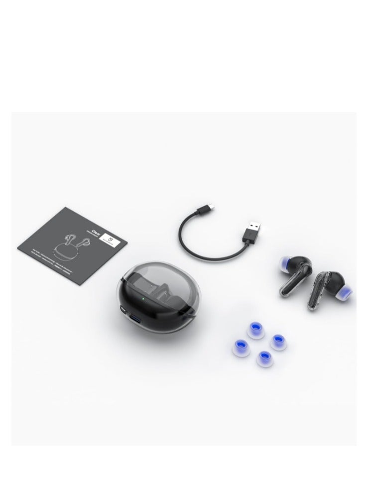 SoundPEATS - SoundPEATS Clear Wireless Earbuds, In-ear Earphones Bluetooth 5.3, 40 Hours Playback Time, 12mm Driver Bluetooth Earphones and Dual Microphone with ENC for Clear Calls, Game Mode, App Control black - Image 1
