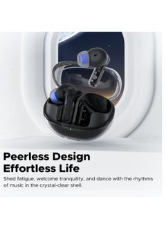 SoundPEATS SoundPEATS Clear Wireless Earbuds, In-ear Earphones Bluetooth 5.3, 40 Hours Playback Time, 12mm Driver Bluetooth Earphones and Dual Microphone with ENC for Clear Calls, Game Mode, App Control black  - Image 2