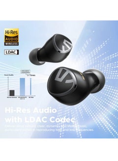 SoundPEATS SoundPEATS Mini HS Wireless Earbuds - Hi-Res Audio with LDAC, AI Noise Cancelling Mic, Multipoint Connection, 36 Hours, Bluetooth 5.3 Earphones, HiFi Stereo Sound Lightweight for Sports Running black  - Image 2