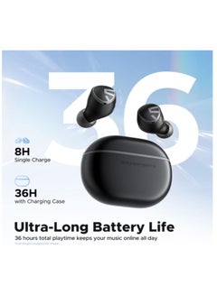 SoundPEATS SoundPEATS Mini HS Wireless Earbuds - Hi-Res Audio with LDAC, AI Noise Cancelling Mic, Multipoint Connection, 36 Hours, Bluetooth 5.3 Earphones, HiFi Stereo Sound Lightweight for Sports Running black  - Image 4